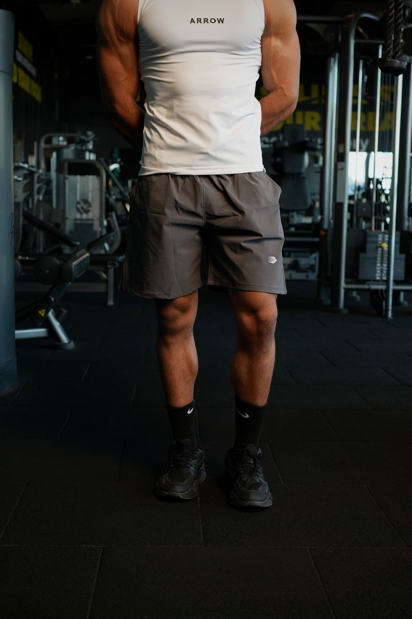 GREY DRI-FIT SHORTS