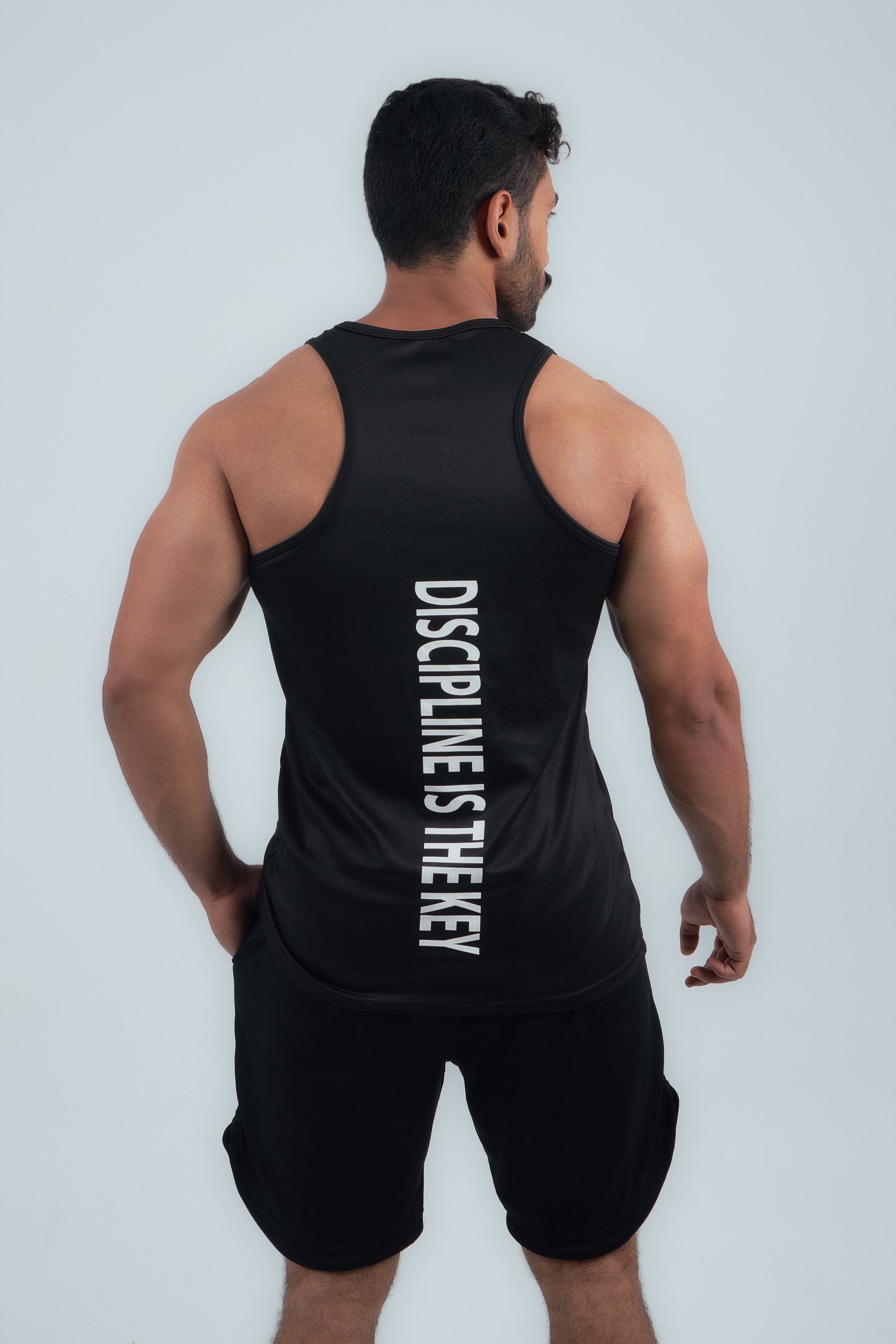 Black Tank Top "DISCIPLINE IS THE KEY"