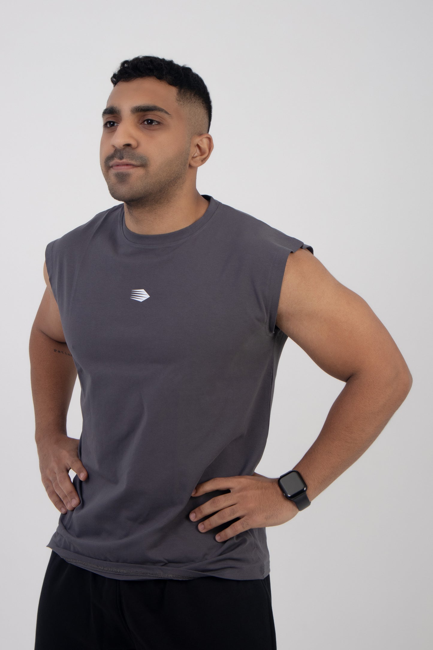 Cutoff Charcoal Tank Top