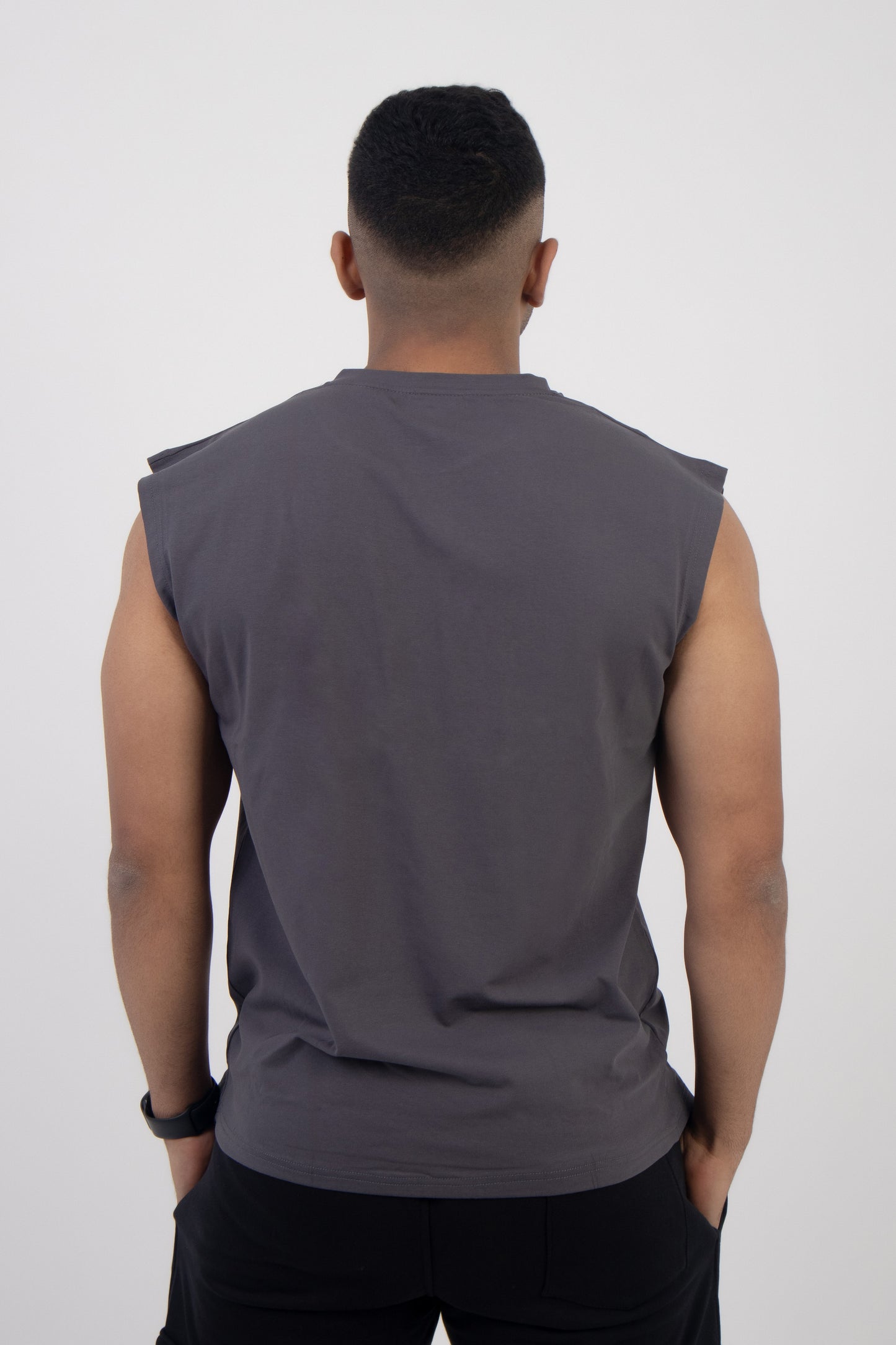 Cutoff Charcoal Tank Top