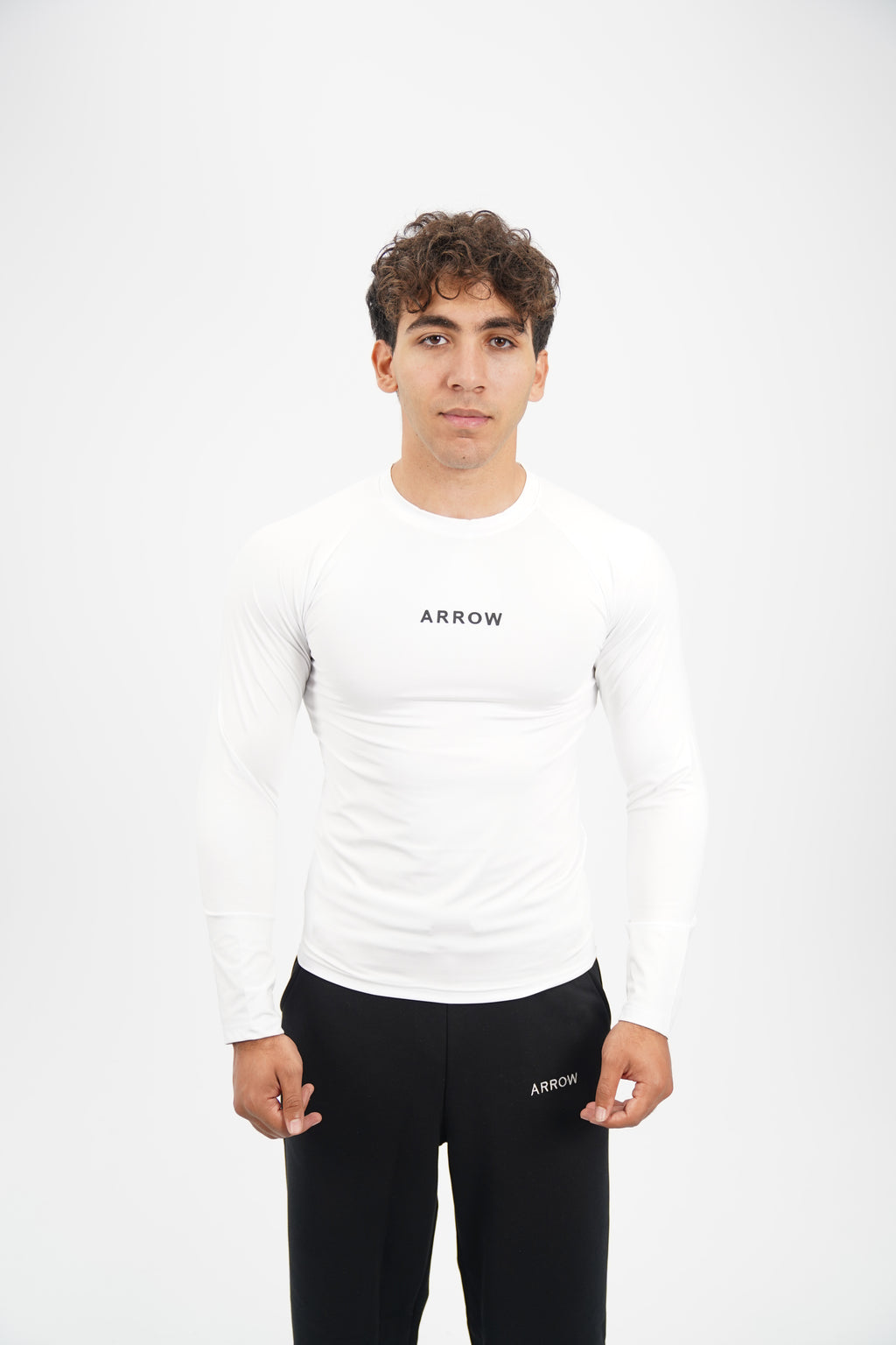 WHITE LONG SLEEVE COMPRESSION