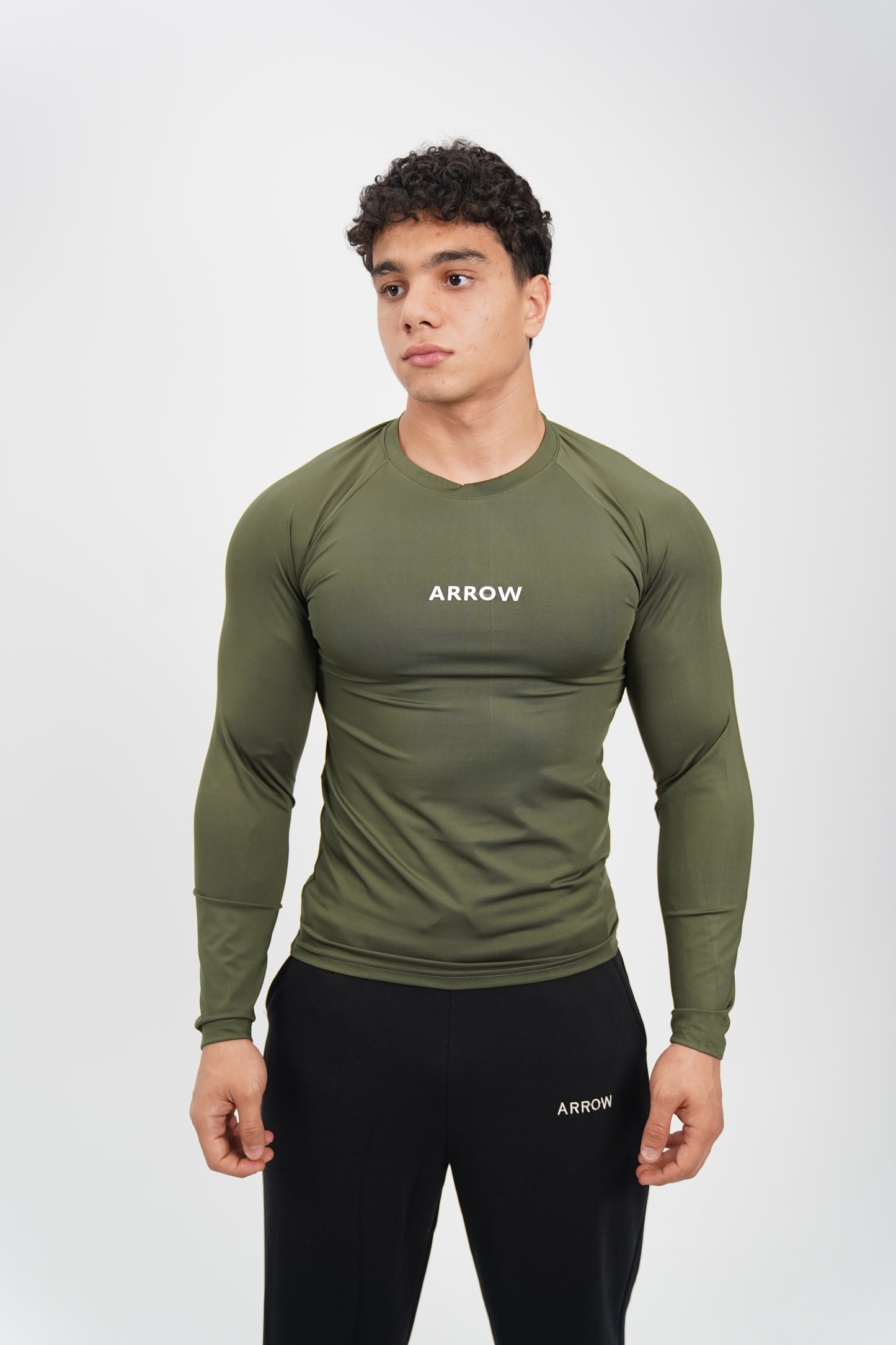 OLIVE LONG SLEEVE COMPRESSION