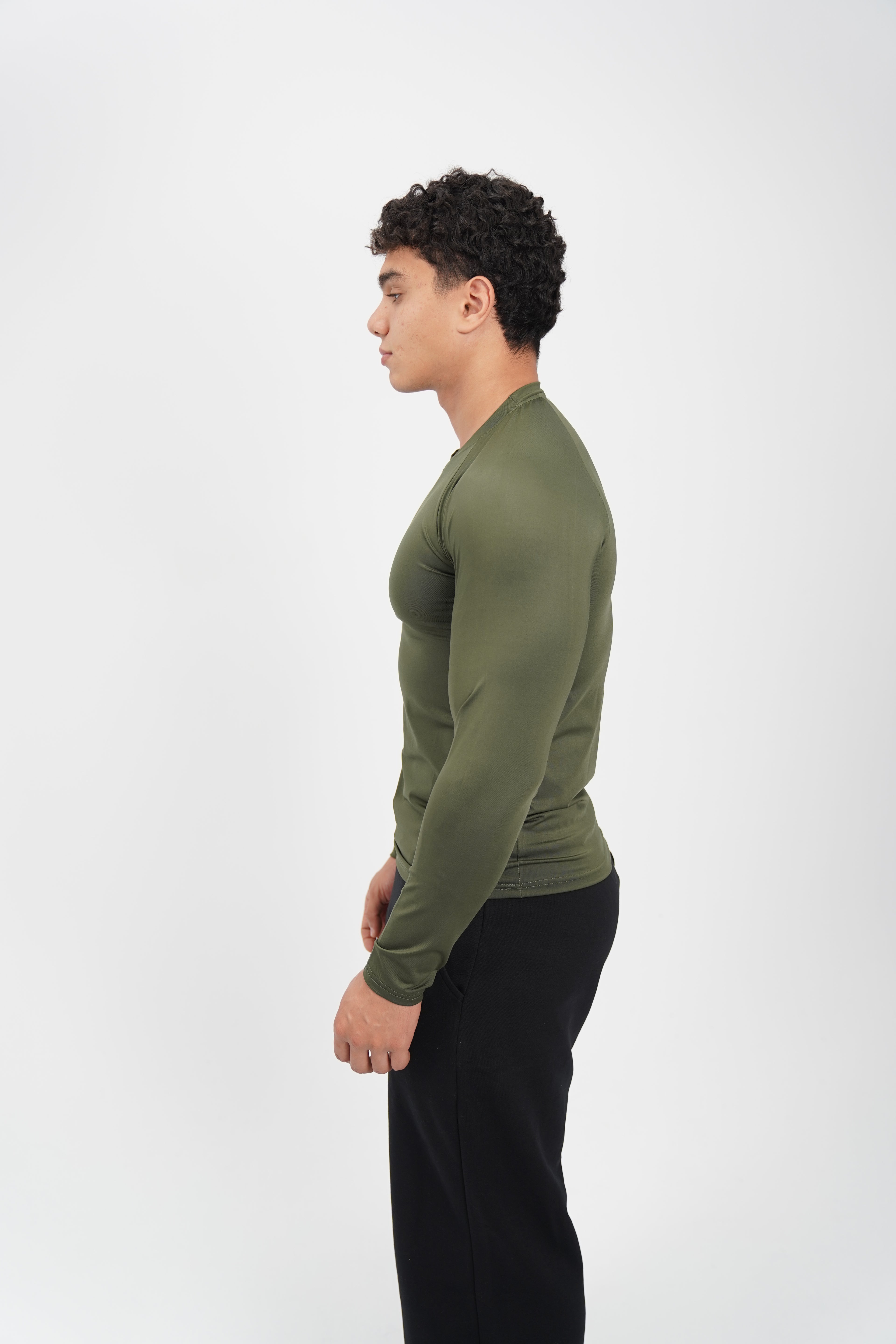 OLIVE LONG SLEEVE COMPRESSION