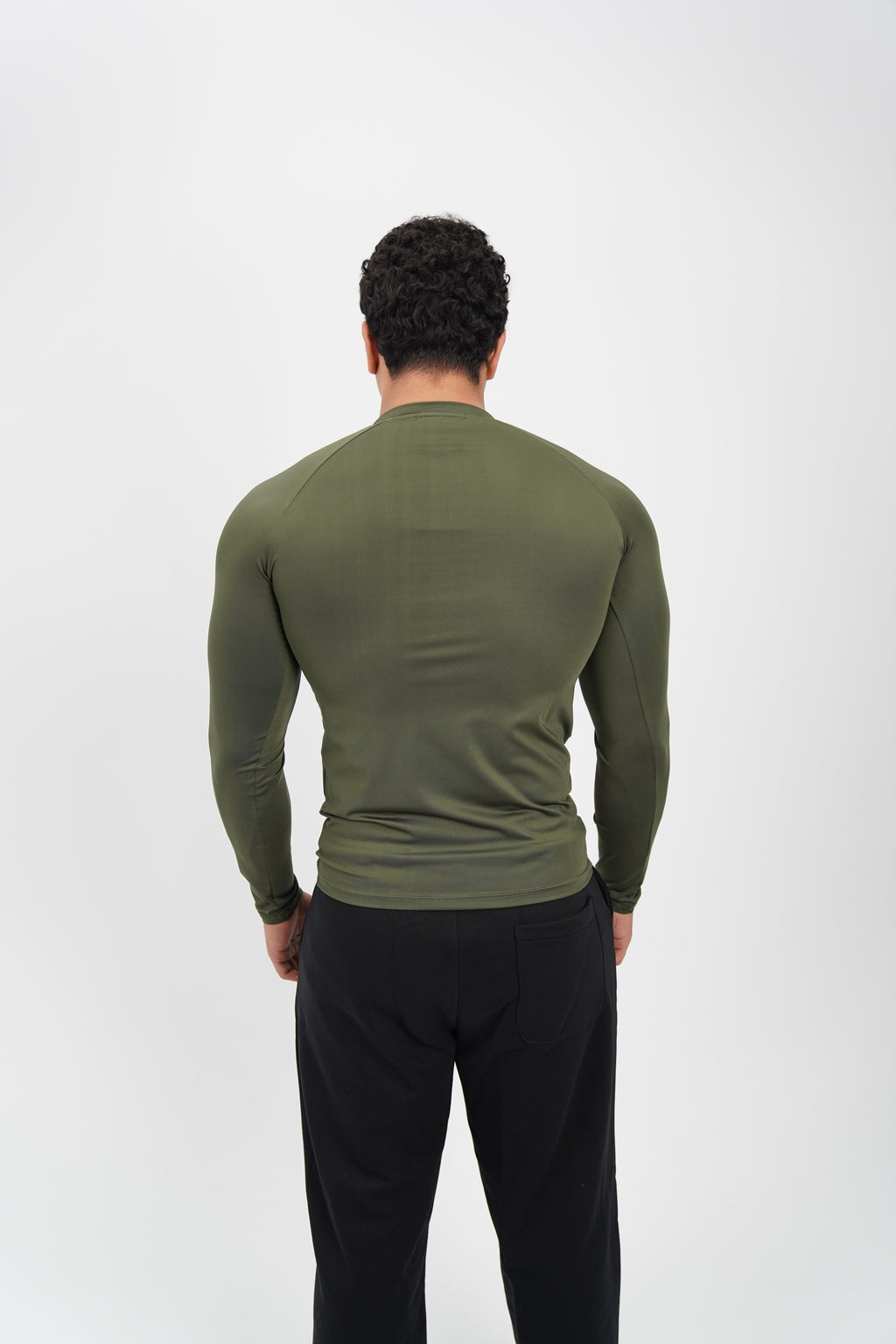 OLIVE LONG SLEEVE COMPRESSION