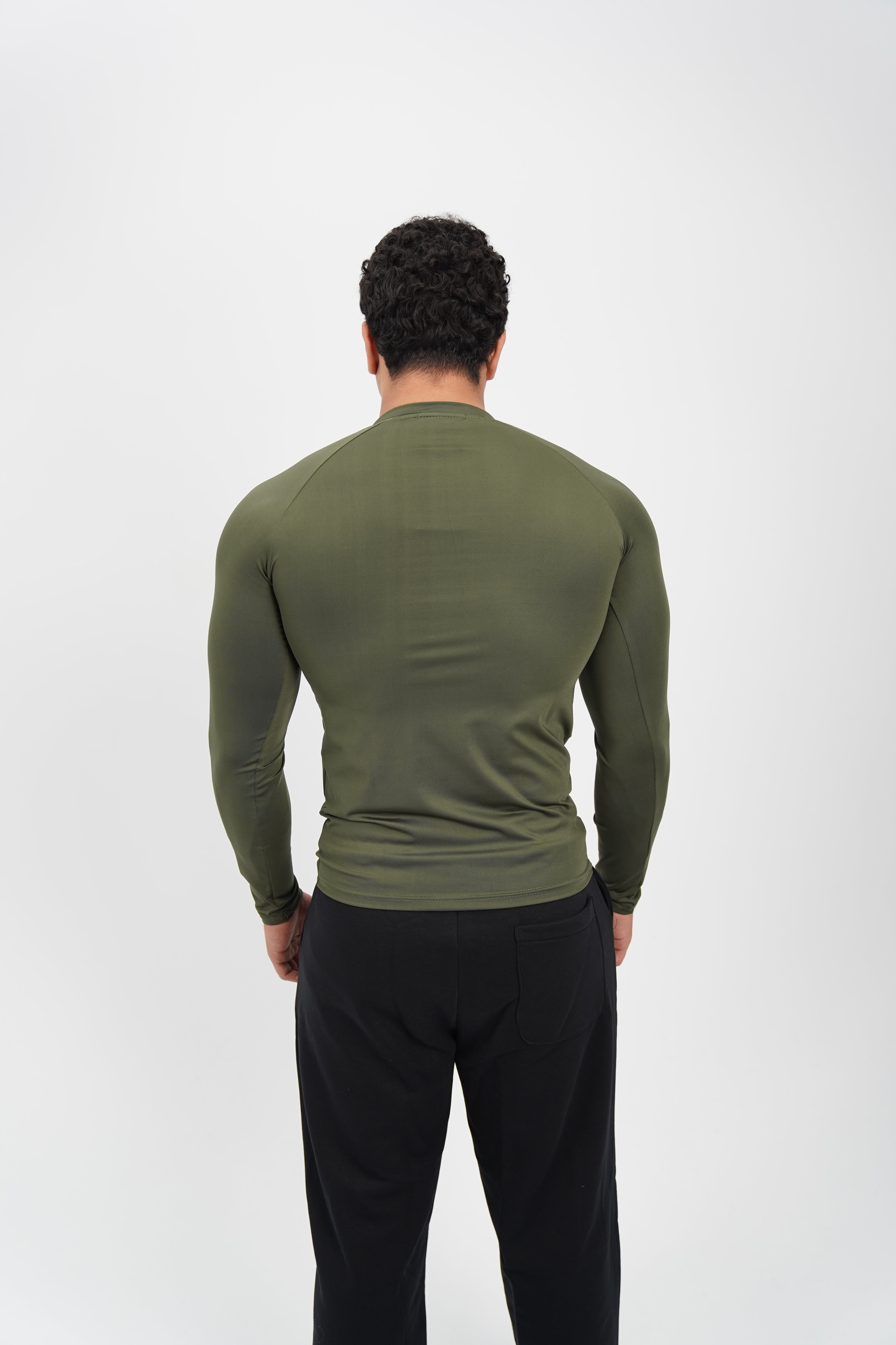 OLIVE LONG SLEEVE COMPRESSION