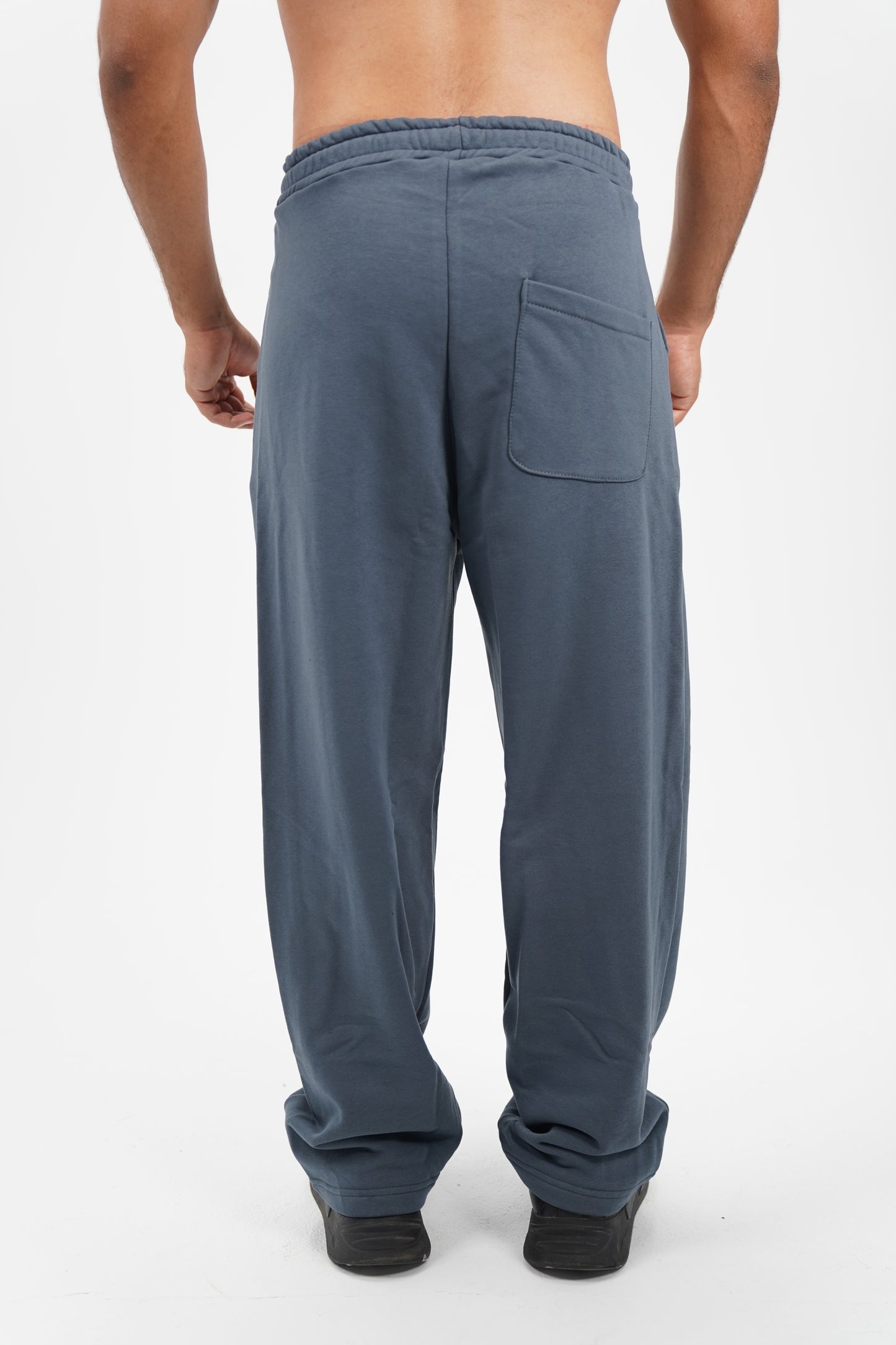 WIDE LEG CHARCOAL PANTS