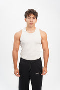 GREY RIBBED TANK