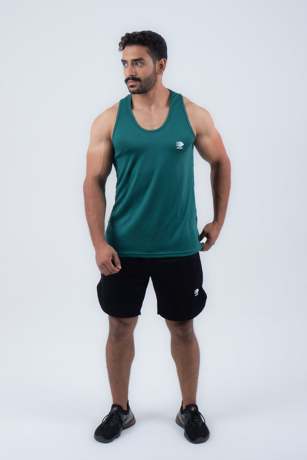 Green Tank Top "DISCIPLINE IS THE KEY"