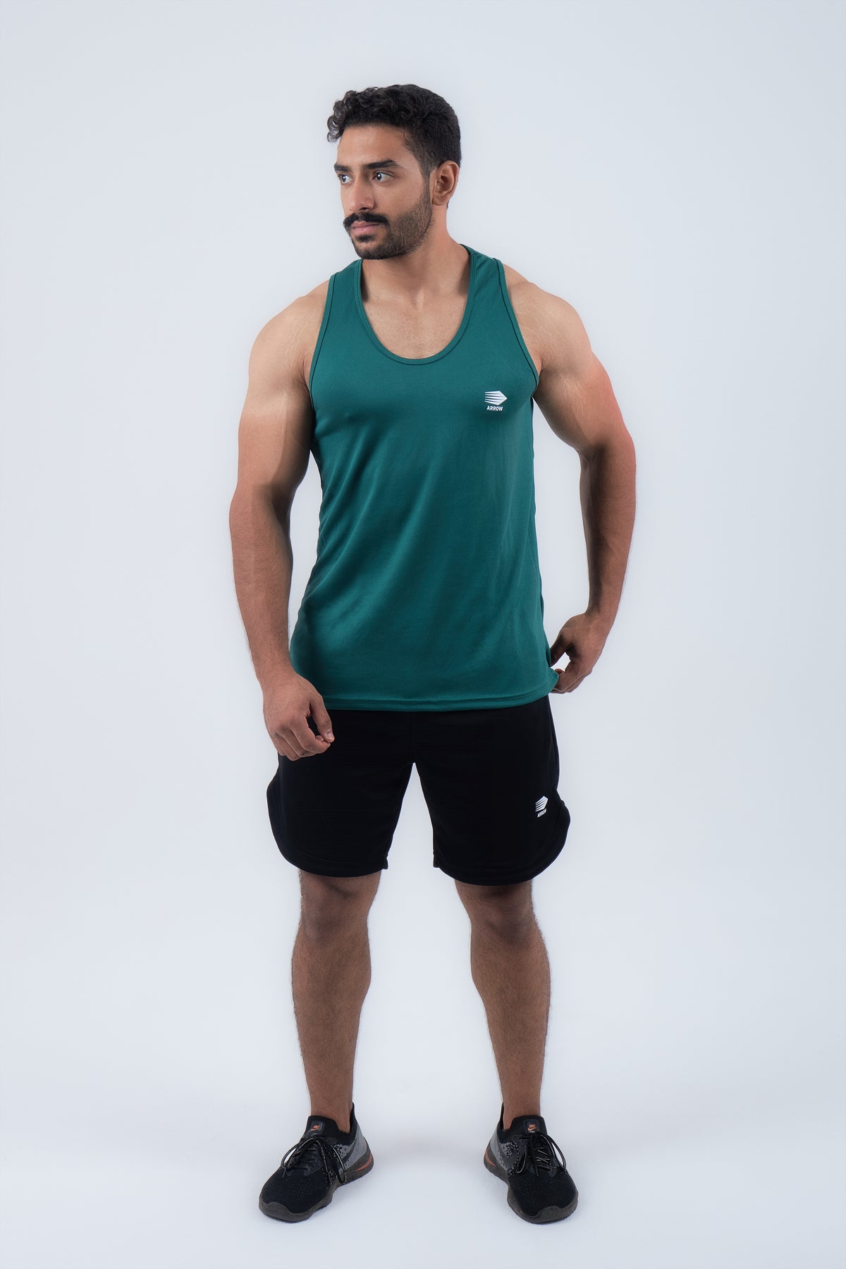 Green Tank Top "DISCIPLINE IS THE KEY"