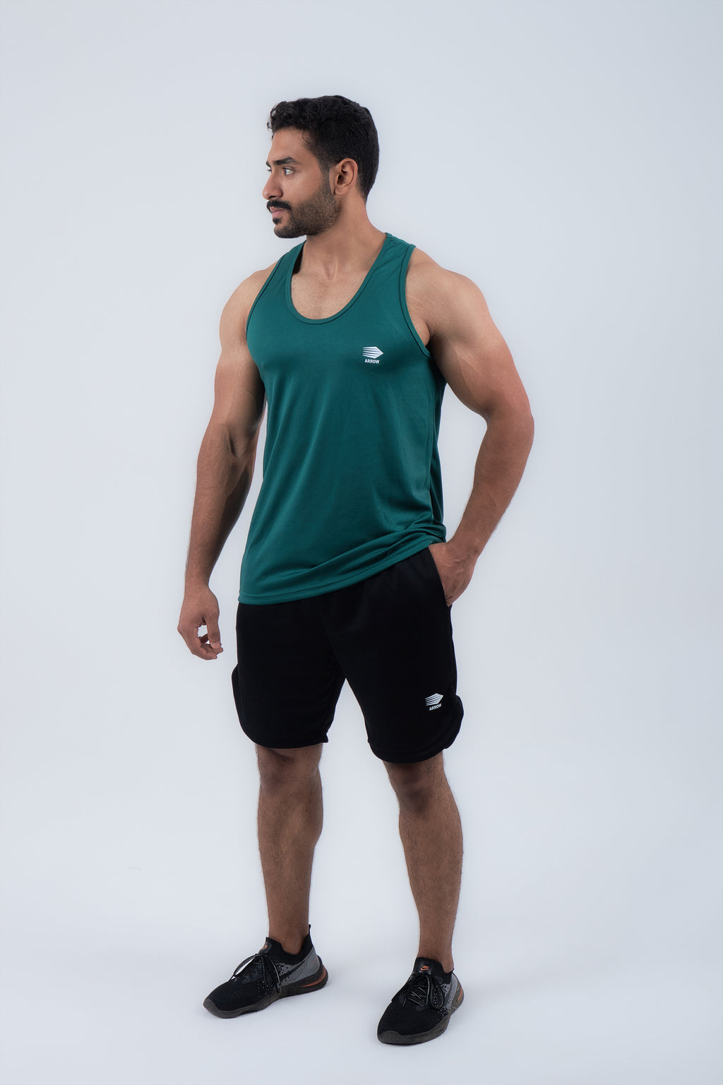 Green Tank Top "DISCIPLINE IS THE KEY"