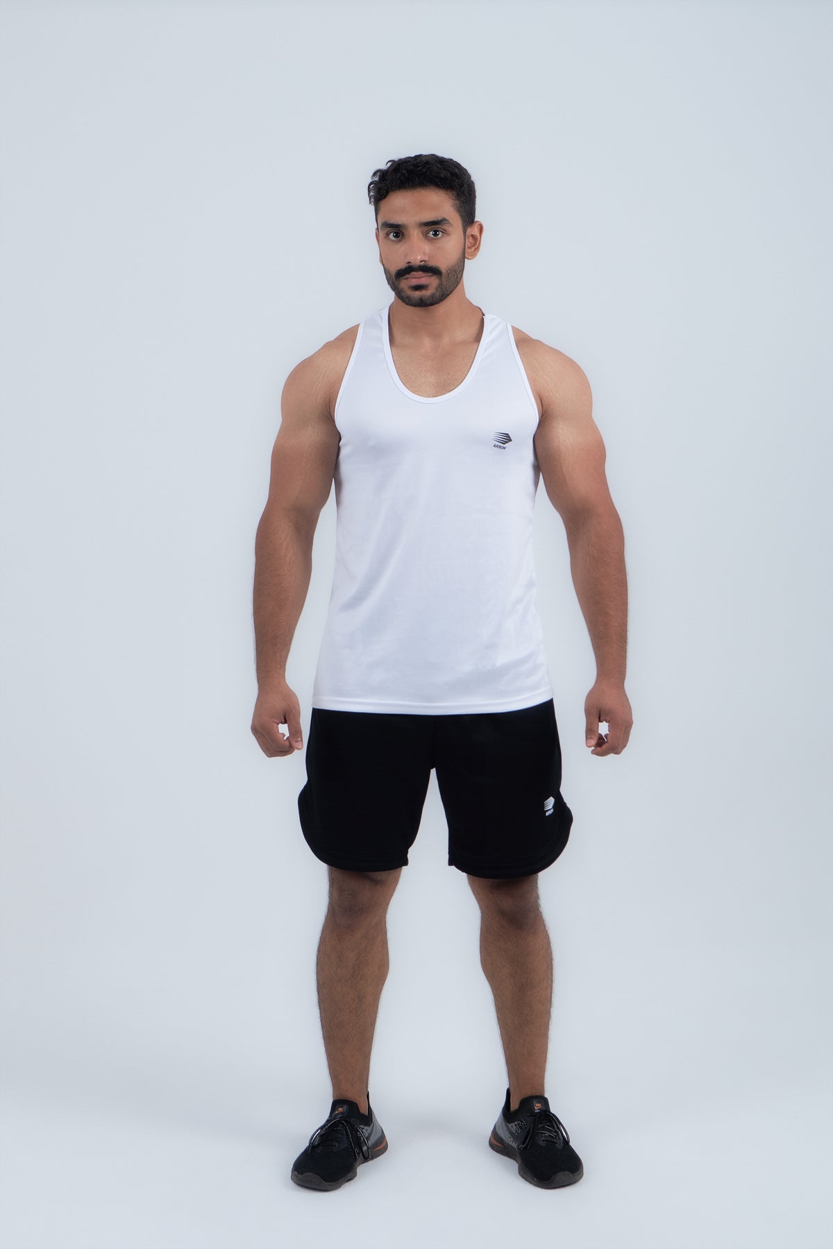 White Tank Top "DISCIPLINE IS THE KEY"