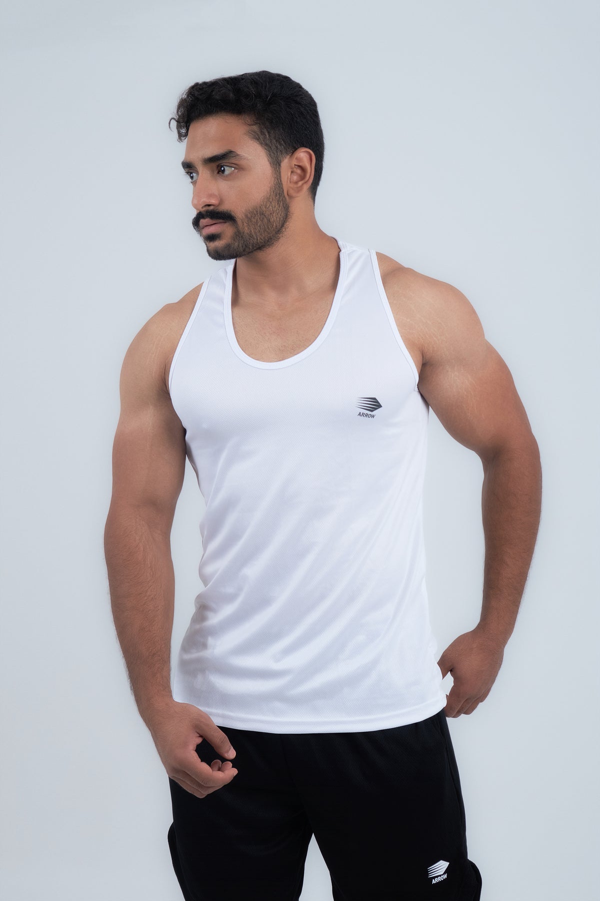 White Tank Top "DISCIPLINE IS THE KEY"