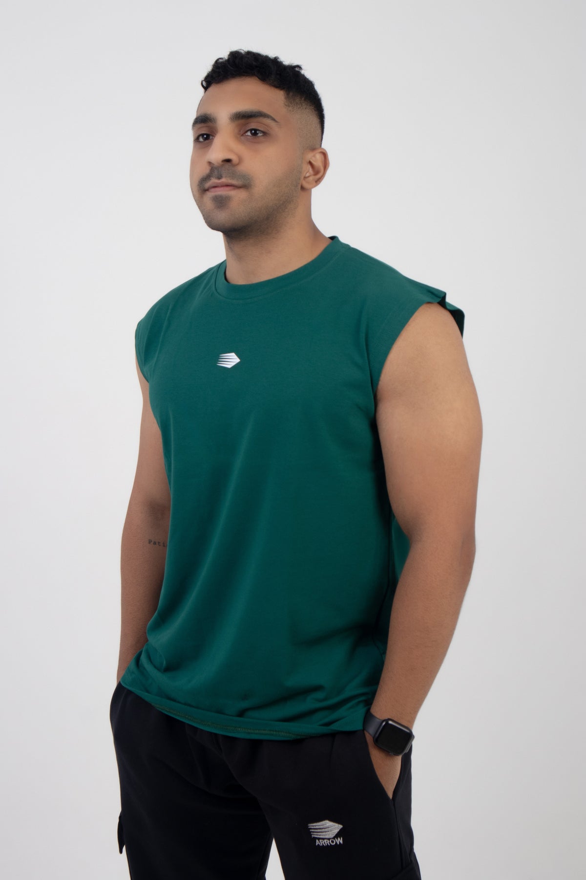 Cutoff Green Tank Top