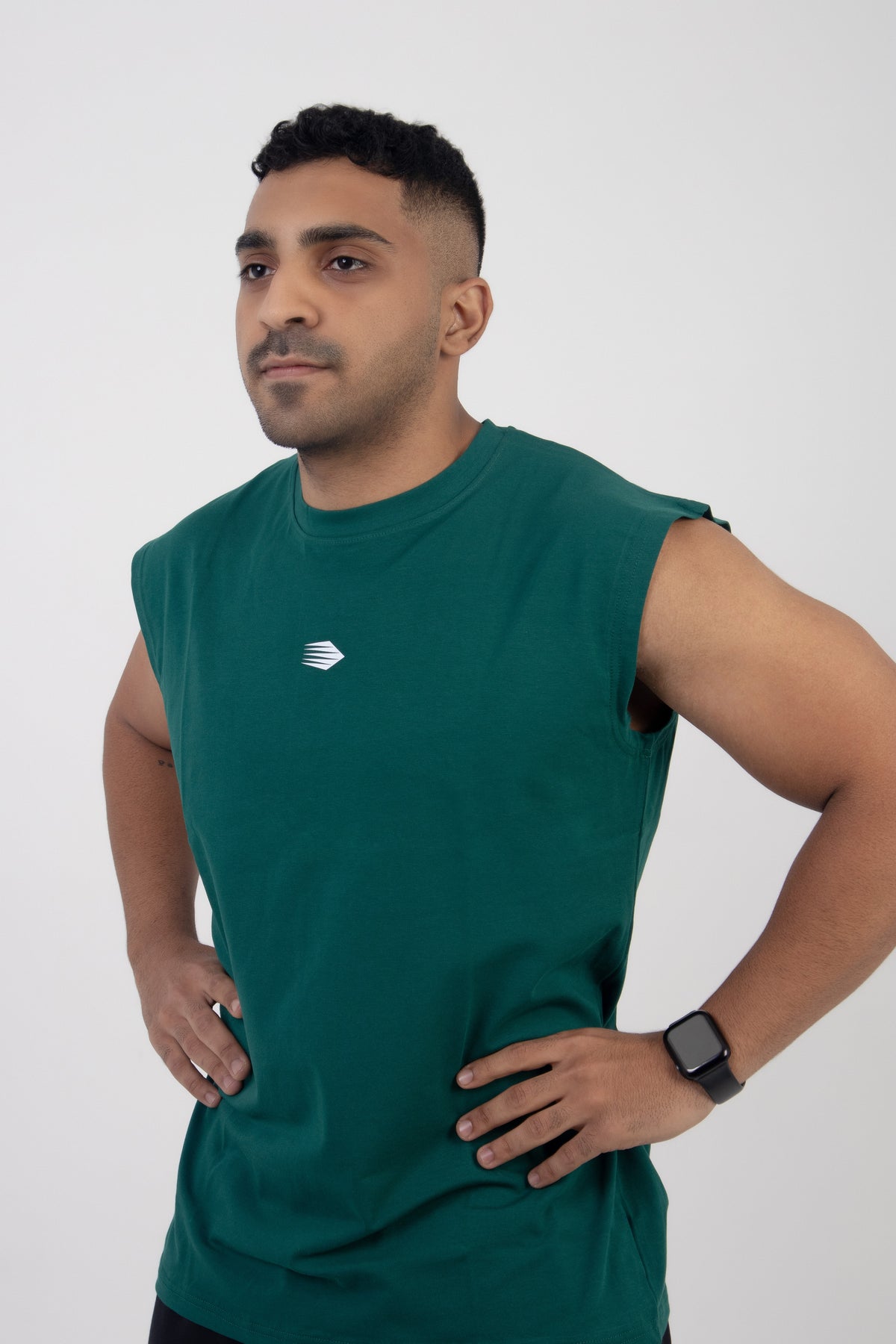 Cutoff Green Tank Top