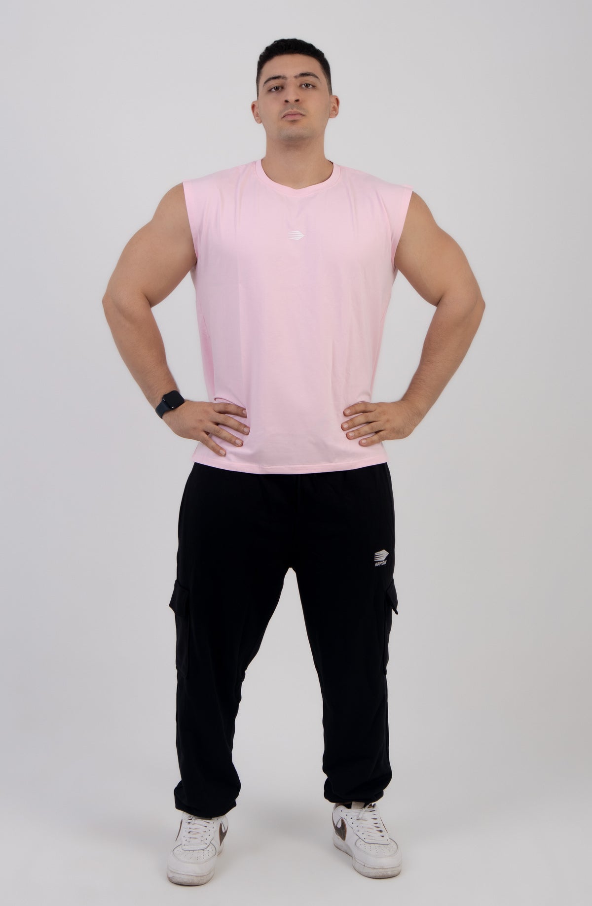Cutoff pink Tank Top