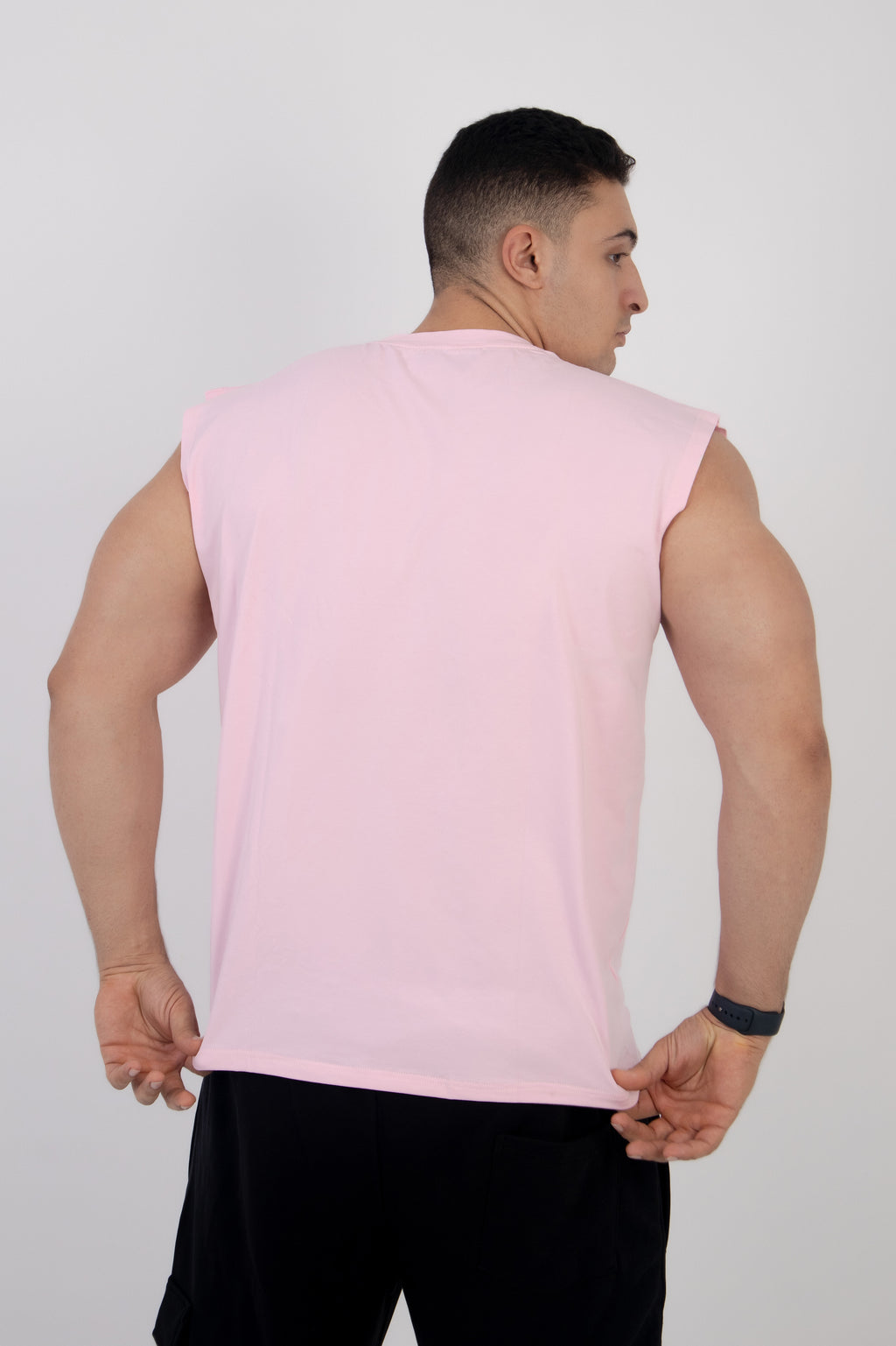 Cutoff pink Tank Top
