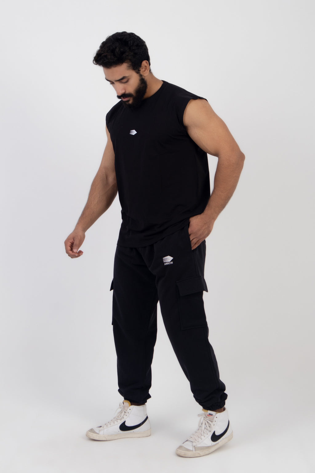 Cutoff Black Tank Top
