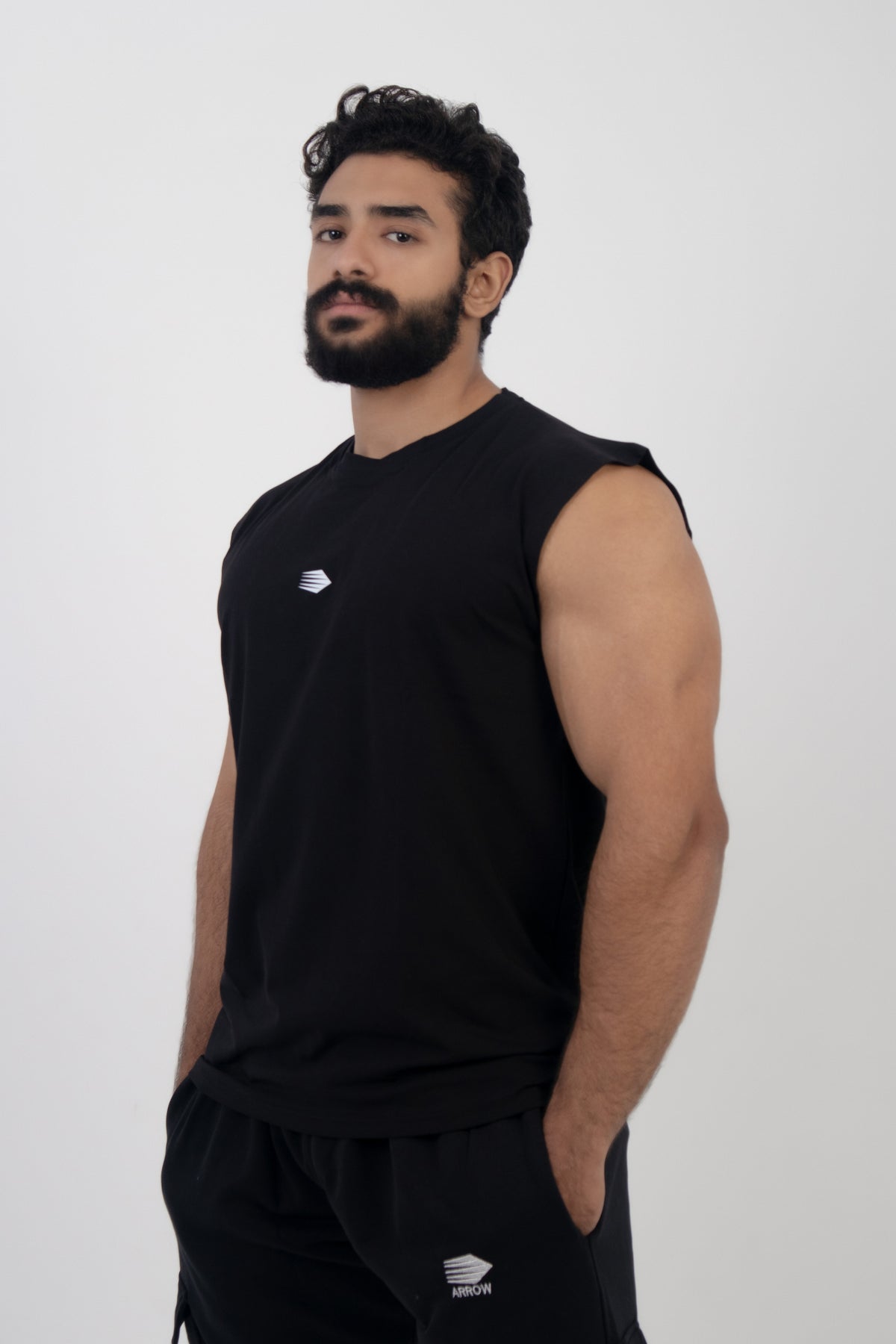 Cutoff Black Tank Top