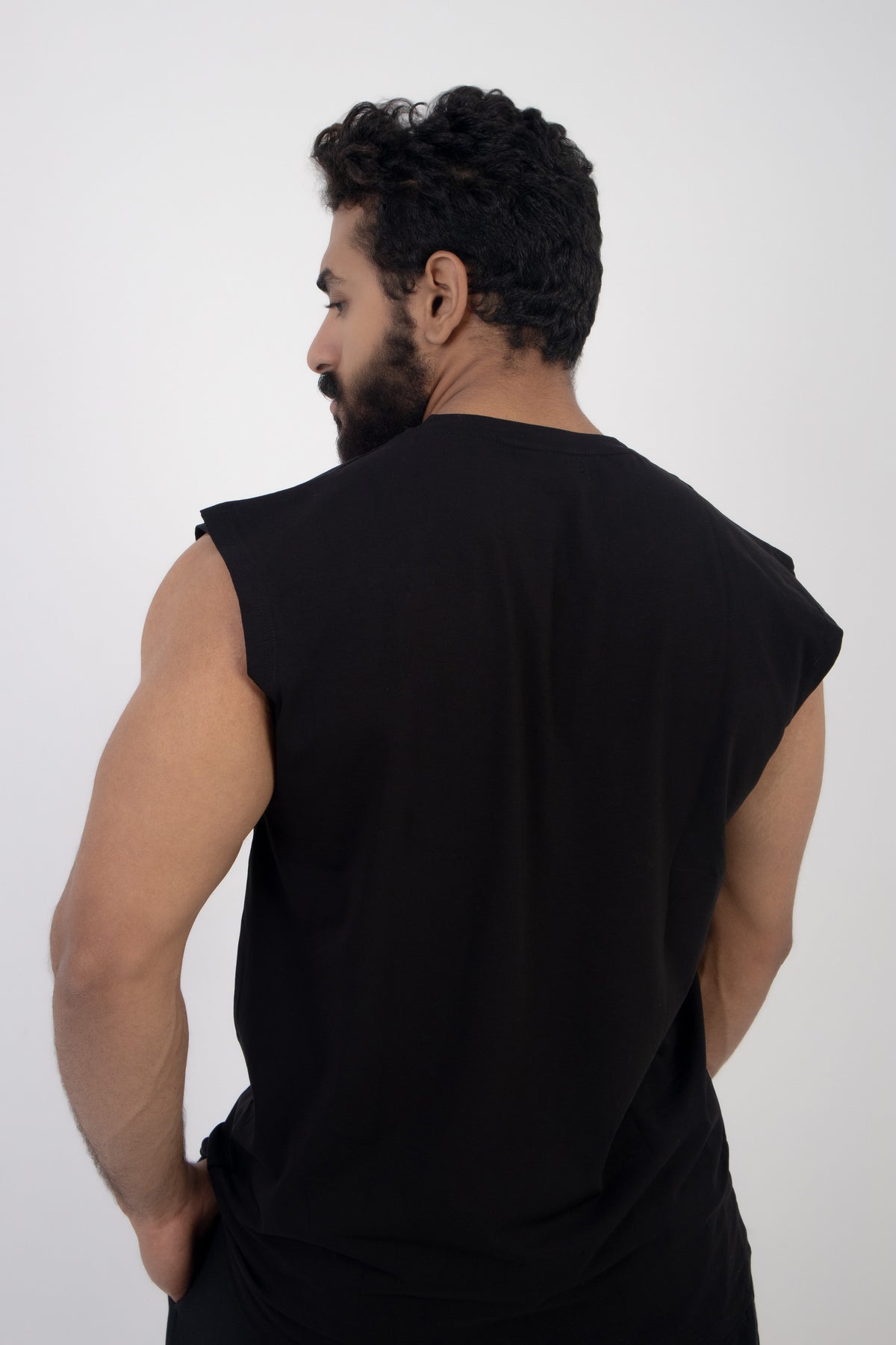 Cutoff Black Tank Top